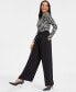 Фото #3 товара Women's Pleated Wide-Leg Trousers, Created for Macy's