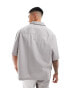 ASOS DESIGN co-ord oversized revere collar shirt in grey grau, 2XL - Chest 46-48 - фото #3