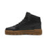 Фото #2 товара Puma Rebound Abrupt 39746804 Mens Black Leather Lifestyle Sneakers Shoes