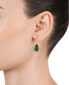 Elegant gold-plated earrings with malachite Elegant 15111E100-42