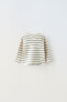 Striped waffle-knit t-shirt