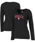 ფოტო #2 პროდუქტის Women's Black Indiana Hoosiers Campus Long Sleeve T-shirt