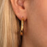 Minimalist gold-plated earrings circles Creole SAUP11