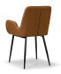 Фото #6 товара Set of 2 Alrik Arm Chair with Zigzag Stitching and Steel Legs