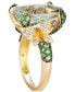 Фото #5 товара Multi-Gemstone (8-3/4 ct. t.w.) & Vanilla Diamond (1/4 ct. t.w.) Statement Ring in 14k Gold