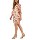 Petite Floral-Print 3/4-Sleeve Shift Dress