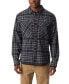 ფოტო #1 პროდუქტის Men's Stretch Flannel Button-Front Long Sleeve Shirt