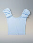 ASOS DESIGN puff sleeve sun top in baby blue детский синий, L - EU 44-46 - фото #2