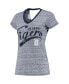 Women's Navy Detroit Tigers Hail Mary V-Neck Back Wrap T-shirt