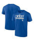 ფოტო #1 პროდუქტის Men's Royal Los Angeles Dodgers 2022 NL West Division Champions Locker Room Big and Tall T-shirt