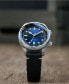 ფოტო #2 პროდუქტის Men's Bradner Automatic Black Genuine Leather Strap Watch 42mm