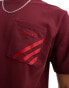 Фото #2 товара adidas Originals Pocket t-shirt in Burgundy