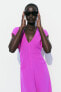 Фото #5 товара Кружевное платье из струящейся ткани со сборками ZARA