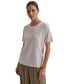 ფოტო #4 პროდუქტის Women's Crewneck Embellished-Dolman-Sleeve Top