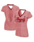 ფოტო #2 პროდუქტის Women's Red Los Angeles Angels Halftime Back Wrap Top V-Neck T-shirt