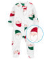 Baby Santa Zip-Up Fleece Sleep & Play Pajamas Preemie (Up to 6lbs)