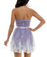 Фото #2 товара Juniors' Ombré Glitter Ruffled Petal Dress