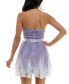 Juniors' Ombré Glitter Ruffled Petal Dress