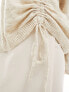 French Connection ruched front jumper in oatmeal