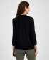 Фото #2 товара Women's Knot-Front 3/4-Sleeve Blouse