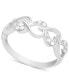 ფოტო #1 პროდუქტის Diamond Heart Chain Ring (1/10 ct. t.w.) in Sterling Silver