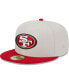 Men's Khaki, Scarlet San Francisco 49ers Super Bowl Champions Patch 59FIFTY Fitted Hat