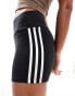 adidas Originals Adicolour 3 stripe booty shorts in black