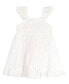 ფოტო #1 პროდუქტის Baby Girls Tiered Eyelet Round Neck Dress