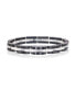 Stainless Steel Black and White Ceramic Link Bracelet