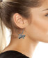 Фото #2 товара Faux Stone Pave Bow Dangle Earrings