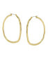 Фото #2 товара Gold Sculpted Hoop Earrings