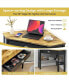 Triangle Computer Desk Corner Office Desk Laptop Table with Drawer Shelves Rustic