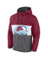 Men's Burgundy Colorado Avalanche Flagrant Foul Anorak Raglan Half-Zip Hoodie Jacket