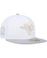 Фото #1 товара Men's White, Gray Toronto Blue Jays 40th Anniversary Side Patch Peach Undervisor 59FIFTY Fitted Hat