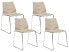 Esszimmerstuhl HARTLEY 4er Set Beige / Silber - фото #1