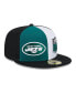 Фото #2 товара Men's Green, Black New York Jets 2023 Sideline 59FIFTY Fitted Hat