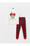 Фото #1 товара LCW Kids Bisiklet Yaka Minnie Mouse Baskılı Kısa Kollu Kız Çocuk Pijama Takımı