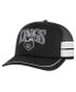 Men's Black Los Angeles Kings Sideband Stripes Trucker Snapback Hat - фото #1