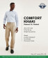 ფოტო #3 პროდუქტის Men's Comfort Relaxed Pleated Cuffed Fit Khaki Stretch Pants