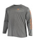 ფოტო #3 პროდუქტის Men's Charcoal Texas Longhorns Big and Tall Terminal Tackle Omni-Shade Long Sleeve Raglan T-shirt