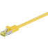 Фото #2 товара Wentronic RJ45 Patch Cord CAT 6A S/FTP (PiMF) - 500 MHz - with CAT 7 Raw Cable - yellow - 0.25m - 0.25 m - Cat7 - S/FTP (S-STP) - RJ-45 - RJ-45