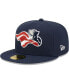 Фото #1 товара Men's Navy Somerset Patriots Home Authentic Collection 59FIFTY Fitted Hat