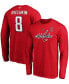 Фото #1 товара Men's Alexander Ovechkin Red Washington Capitals Authentic Stack Name and Number Long Sleeve T-shirt