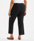 Фото #4 товара Plus Size Mid-Rise Straight Leg Pants, Created for Macy's