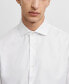 Фото #3 товара Men's Slim-Fit Textured Cotton Dress Shirt