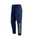 Фото #3 товара Men's Navy Seattle Seahawks Big and Tall Chop Block Lounge Pants