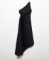 Фото #3 товара Women's Asymmetrical Pleated Dress