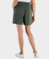 Фото #2 товара Petite Mid-Rise Drawstring Shorts, Created for Macy's