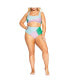 Фото #2 товара Plus Size Lulu Underwire Splice Bikini Top