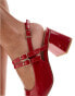 Фото #4 товара London Rebel Talia slingback mid block heel in red